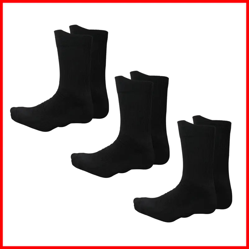 Men's Black & White Sports Socks for Football & Basketball