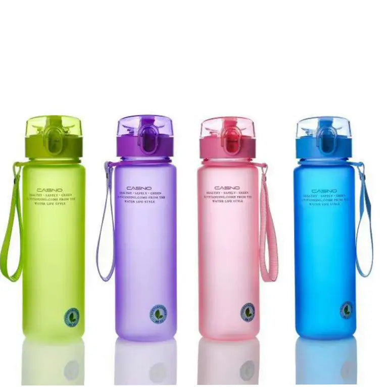 Frosted Sports Water Bottle, Plastic Travel Cup