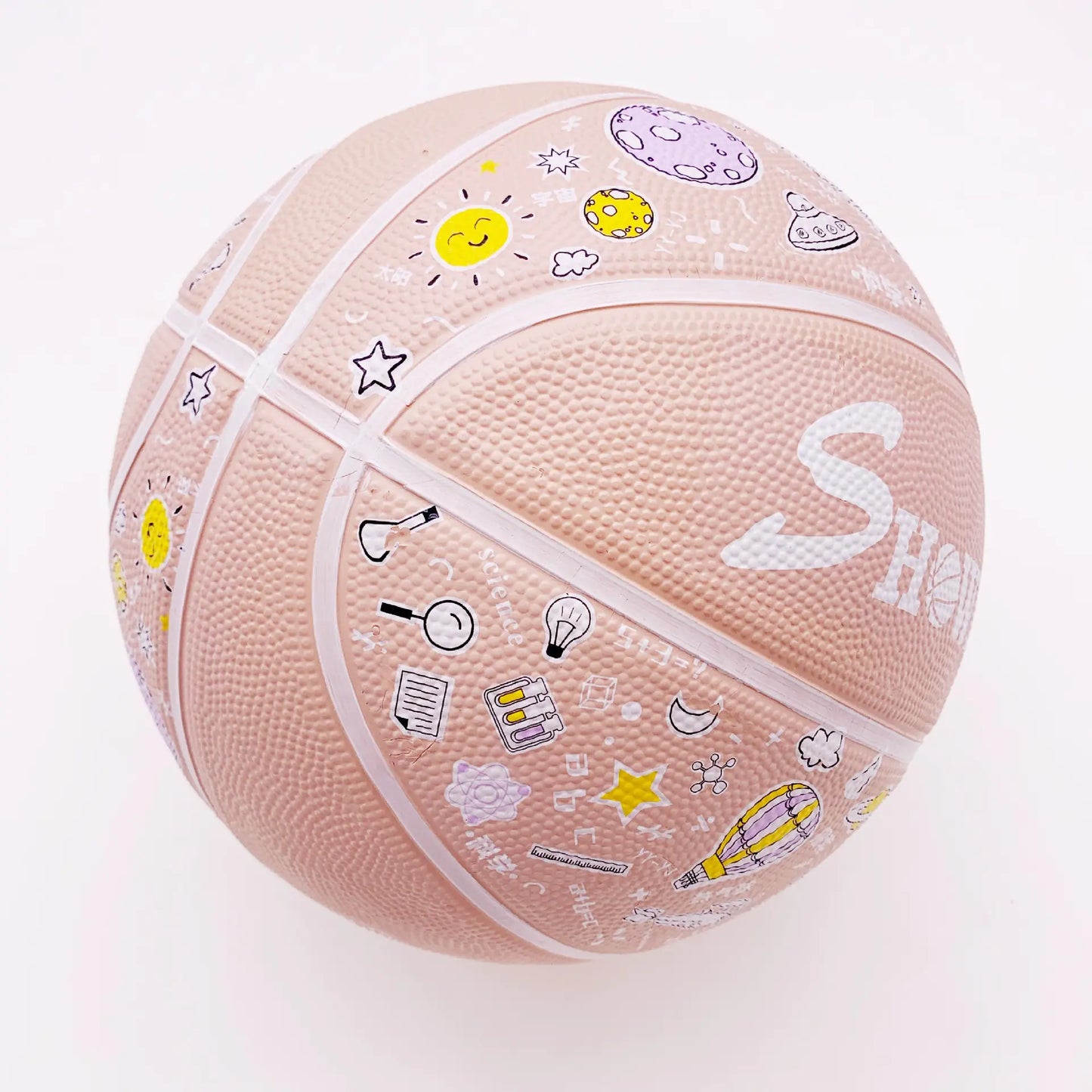Youth Size 5 Indoor Outdoor Rubber Basketball for Kids