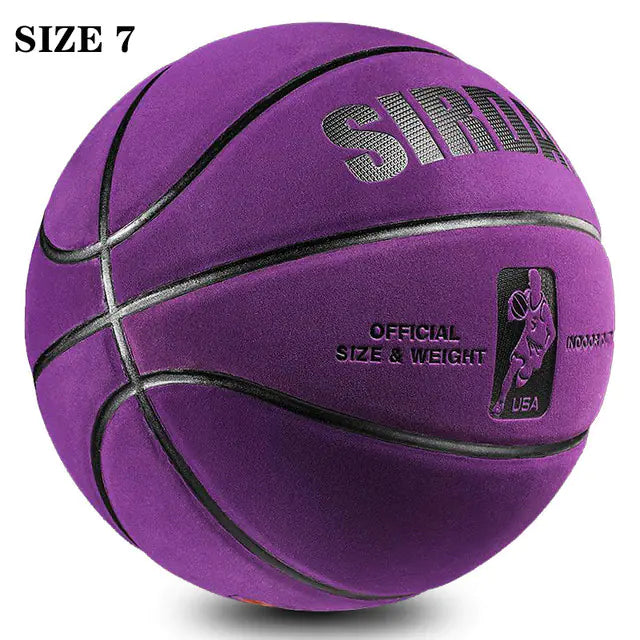 Professional Size 7 Soft Microfiber Basketball - Purple