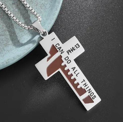 Men's Sports Cross Necklace