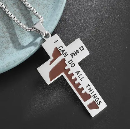 Men's Sports Cross Necklace