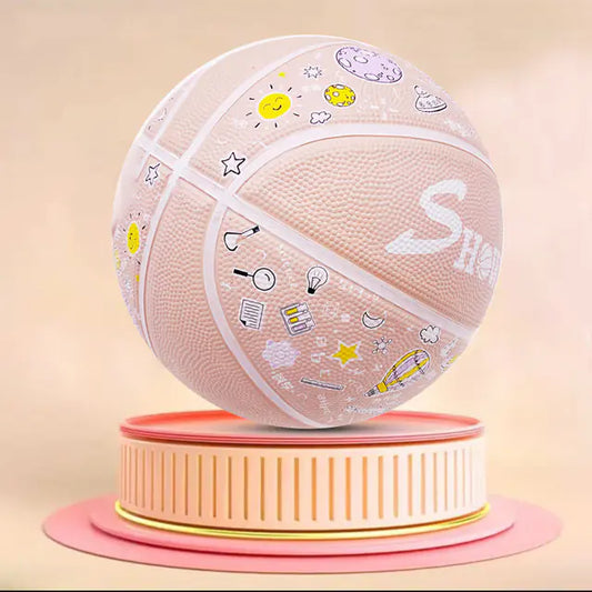 Youth Size 5 Indoor Outdoor Rubber Basketball for Kids