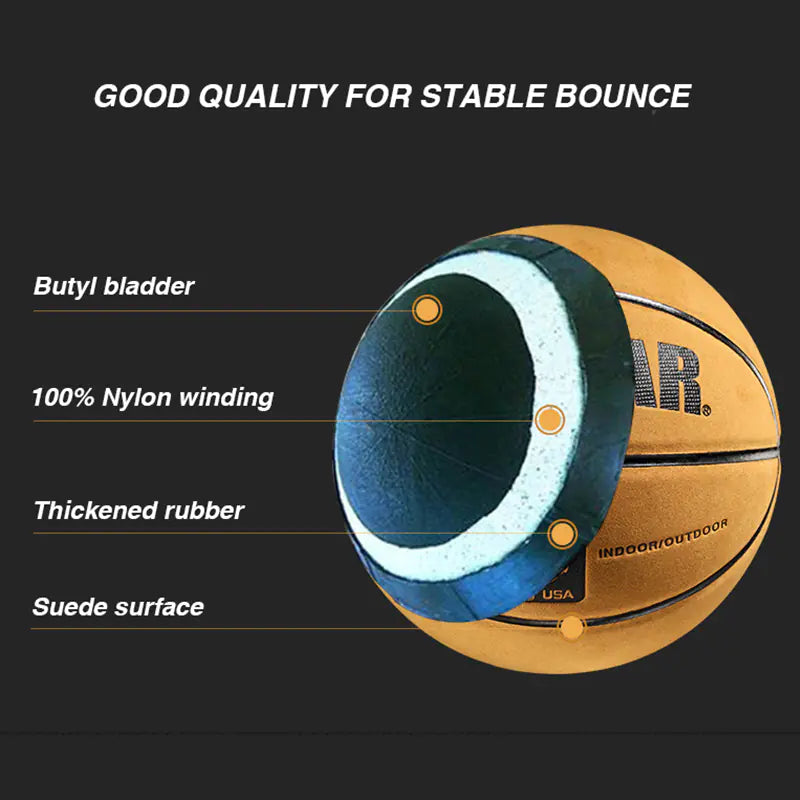 Professional Size 7 Soft Microfiber Basketball - Purple
