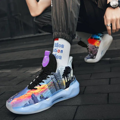 Luminous High-Top Basketball Sneakers