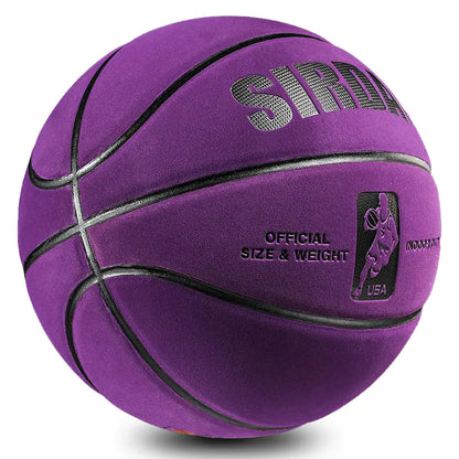 Professional Size 7 Soft Microfiber Basketball - Purple