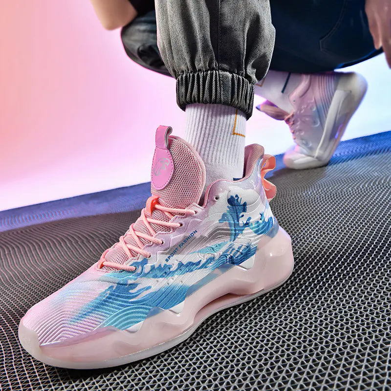 Luminous High-Top Basketball Sneakers