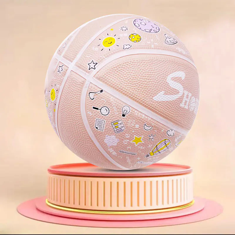Youth Size 5 Indoor Outdoor Rubber Basketball for Kids