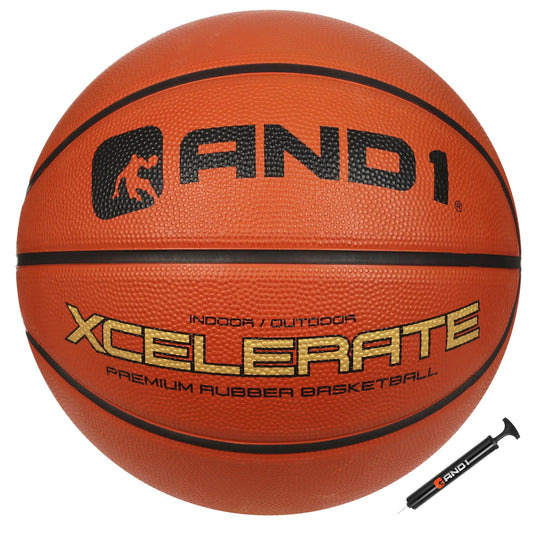 AND1 Xcelerate Rubber Basketball: Official Regulation Size 7 (29.5 inches)