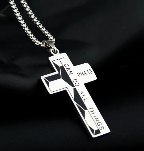 Men's Sports Cross Necklace