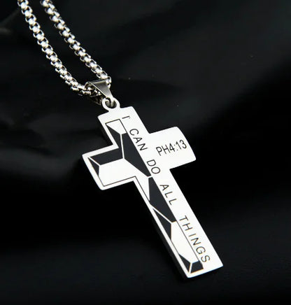 Men's Sports Cross Necklace
