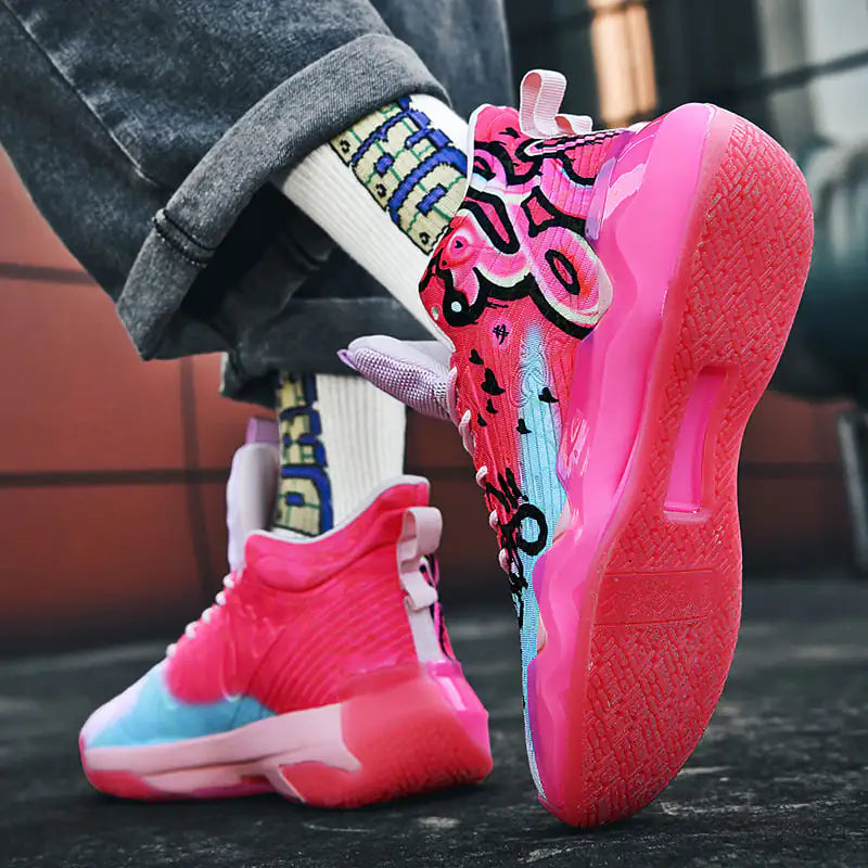 Luminous High-Top Basketball Sneakers