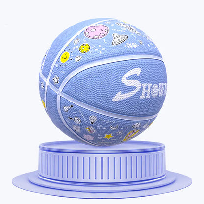 Youth Size 5 Indoor Outdoor Rubber Basketball for Kids