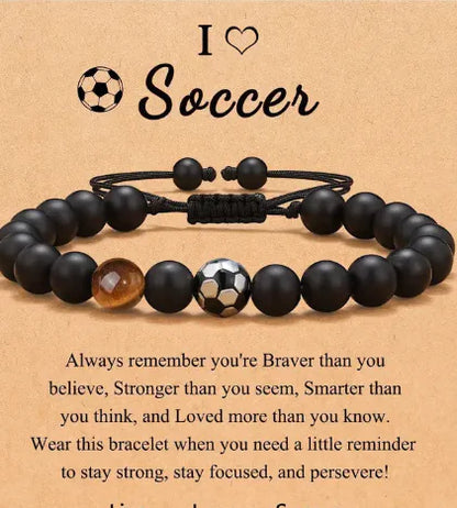 Men's sports Beaded Woven Bracelet